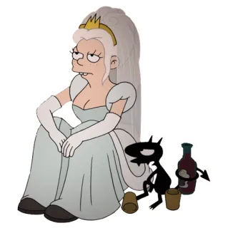 🍷 Princess Bean Disenchantment เจ้าหญิง, การ์ตูน, ตลก, เบียร์, ปีศาจ, แอลกอฮอล์ telegram sticker