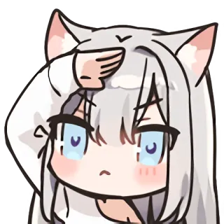 😋 Аниме, Девушка, Милый, Персонаж, Стикер, Иллюстрация telegram sticker