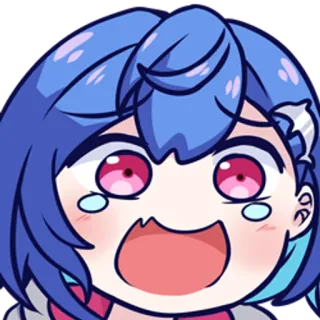 🤣 anime, chorando, desenho animado, fofo, expressão, triste telegram sticker