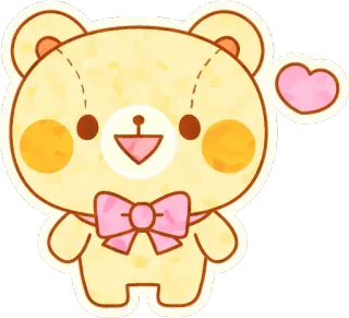 Pop Teddy Bear :: @line_stickers whatsapp stickers
