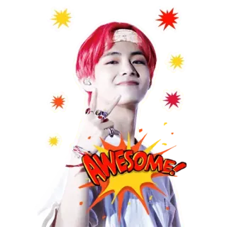 😲 AWESOME! круто, kpop, знаменитость, идол, фанат, музыка, звезда whatsapp sticker