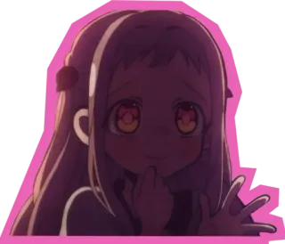 😍 anime, girl, long hair, cute, illustration, character whatsapp sticker