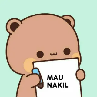 🐻 MAU NAKIL bear, cute, cartoon, animal telegram sticker