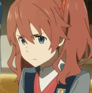 🍧 Miku Darling in the Franxx Anime, Cartoon, Meisje, Karakter, Darling in the Franxx, Miku telegram sticker