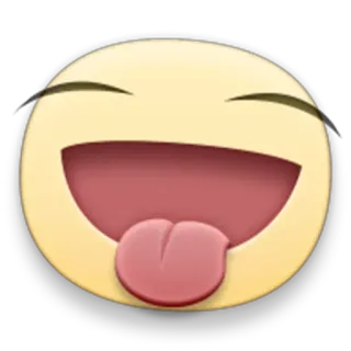 😝 Emoji, Smiley, Tong, Geel, Expressie, Blij whatsapp sticker