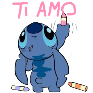 💑 Stitch TI AMO cute, Stitch, Disney, love, I love you, drawing telegram sticker