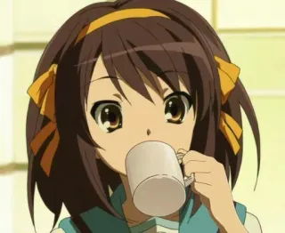 ☕ Chica anime, Bebiendo, Lindo, Manga, Personaje whatsapp sticker
