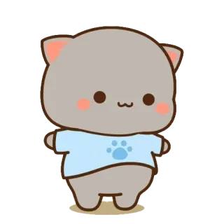 🤰 cute, cat, animal, sticker, cartoon whatsapp sticker