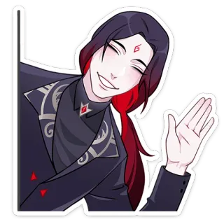 😥 アニメ, キャラクター, 笑顔, イラスト whatsapp sticker