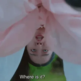 😅 Where is it? person, woman, upside down, face, question telegram sticker