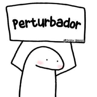 😀 Perturbador flork, boneco palito, placa, irritante, perturbador telegram sticker