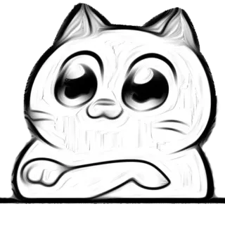 😩 chat, animal, mignon, autocollant, illustration telegram sticker