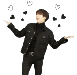 ❤️ persona, cuori, uomo, kpop, idol, gesto telegram sticker