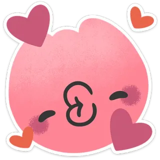 😗 キス, ハート, 愛, 絵文字, 可愛い, ステッカー, 愛情 telegram sticker