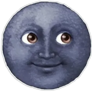 🌚 луна, лицо, эмодзи, милый, ночь, небо telegram sticker