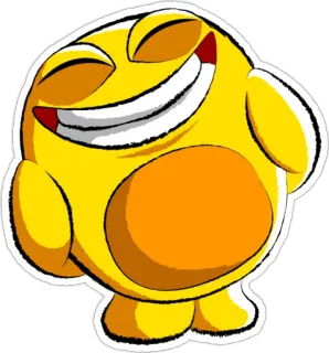 😬 노란 캐릭터, 행복한, 만화, 마스코트, 일러스트, 이모티콘 telegram sticker