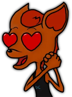 😍 Tier, Cartoon, Liebe, Herzen, Hund, Zuneigung telegram sticker