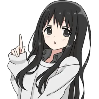 ☝️ Anime, Cartoon, Mädchen, Süß, Charakter telegram sticker