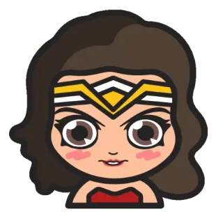 😃 Wonder Woman Wonder Woman, superhero, DC Comics, kartun, stiker telegram sticker