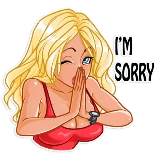 🥺 I'm sorry apology, blonde, cartoon, sorry, blonde woman, emoticon, sticker telegram sticker