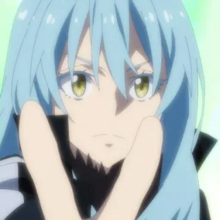 🙁 Rimuru Tempest That Time I Got Reincarnated as a Slime Аниме, Исекай, Реинкарнация, Слизь, Римуру, Темпест telegram sticker