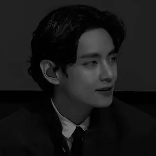 🔔 portrait, man, kpop, celebrity, actor, monochrome telegram sticker