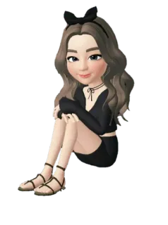 🖤 cartoon, woman, bow, girl, avatar whatsapp sticker