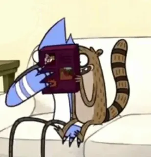 👾 Mordecai Regular Show cartoon, Regular Show, Mordecai, Rigby, tv show whatsapp sticker