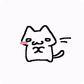 🤭 cat, cute, simple, doodle, kawaii, animal telegram sticker