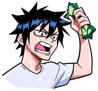 🤩 en colère, personne, argent, crier, contrarié telegram sticker