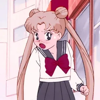 😳 Sailor Moon anime, sailor moon, cartoon, girl, cute, angry telegram sticker