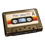 🎁 For you cassette, bande, musique, rétro, vintage, pour toi whatsapp sticker