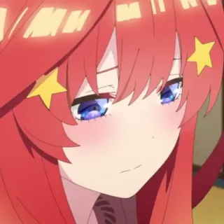 ☕️ Yotsuba Nakano The Quintessential Quintuplets Anime, Mangá, Desenho animado, Garota, Cabelo laranja, Fofa telegram sticker