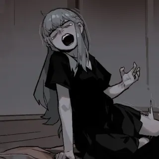 ⛓ 泣く, 感情的, アニメ, マンガ, 困る, 悲しい telegram sticker