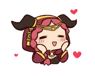 ❤️ anime, girl, hearts, cute, cartoon telegram sticker