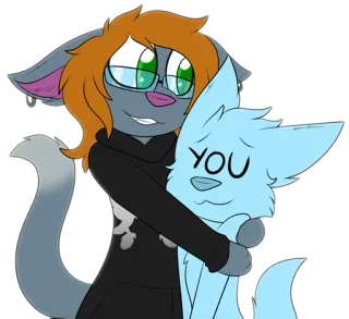 🧡 YOU knuffel, liefde, vriendschap, schattig, cartoon, antropomorf telegram sticker