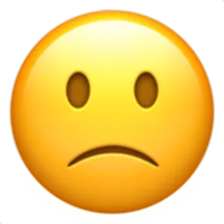 🙁 emoji, sad, unhappy, face, expression telegram sticker