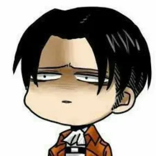 ☕️ Levi Ackerman Attack on Titan Anime, Manga, Levi, Levi Ackerman, L'Attaque des Titans, Chibi whatsapp sticker