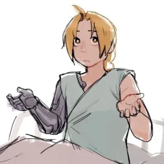 🤷‍♀️ Edward Elric Fullmetal Alchemist Anime, Personagem, Edward Elric, Fullmetal Alchemist, Ciborgue, Automail telegram sticker