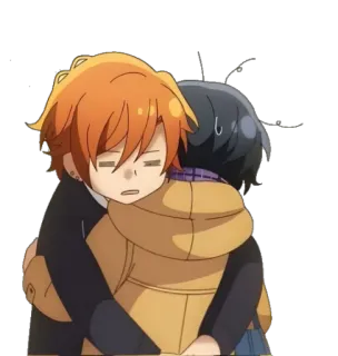 🙂 Anime, Abbraccio, Carino, Amicizia telegram sticker