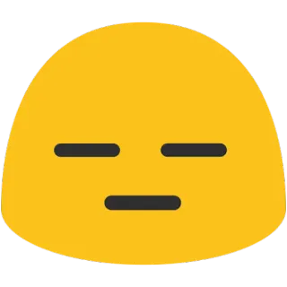 😑 Emoji, Twarz bez wyrazu, Emocje, Żółta twarz telegram sticker