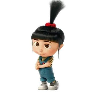 😊 Agnes Despicable Me dessin animé, animé, personnage, fille, Minion, Moi, moche et méchant, enfant telegram sticker