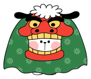 🐯 cartone animato, animale, maschera, illustrazione telegram sticker