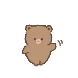 💕 ours, salut, mignon, animal, dessin animé telegram sticker