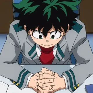 🥦 Izuku Midoriya My Hero Academia anime, character, izuku midoriya, my hero academia, manga, school uniform telegram sticker