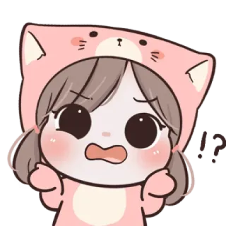 🍒 Cartoon, Sticker, Schattig, Meisje, Anime, Kawaii, Kat, Hoodie whatsapp sticker