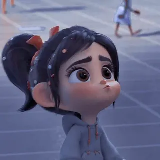 🦋 Vanellope von Schweetz Wreck-It Ralph cartoon, animated, character, Vanellope, Wreck-It Ralph, Disney whatsapp sticker