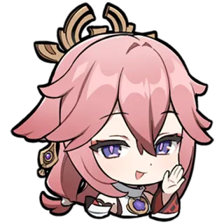 🙋‍♂️ Yae Miko Genshin Impact Anime, Video game, Personagem, Genshin Impact, Yae Miko telegram sticker