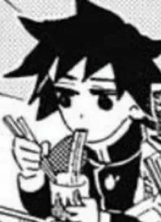🍱 Anime, Mangiare, Manga, Personaggio, Bacchette, Noodles whatsapp sticker