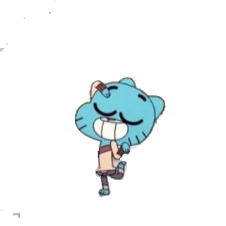 😌 Gumball Watterson The Amazing World of Gumball Cartoon, Katze, Gumball, lustig, Animation whatsapp sticker